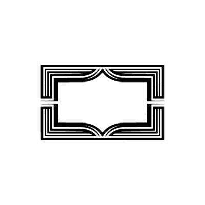 Art Deco Frame, Elegant Border,Minimalist , Vintage Style - Geometric