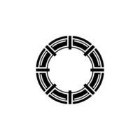 Geometric Circle Emblem, Modern Abstract, Minimalist vector