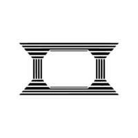Geometric Portal, Minimalist Architecture, Circular Focus vector