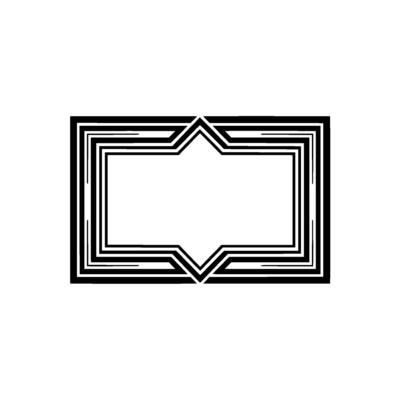 Geometric Deco Frame,Minimalist , Elegant Border, Style