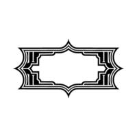 Art Deco Geometric Frame,Elegant Outline, Minimalist vector