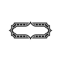 Art Deco Ornament Border,Elegant Element, Minimalist vector