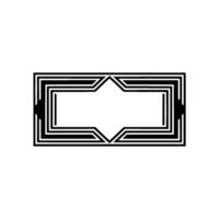 Geometric Deco Frame,Minimalist , Elegant Border, alternate version 11 vector