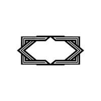 Geometric Deco Frame,Minimalist , Elegant Border, Invitation vector