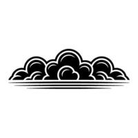 Stylized Cloudscape Emblem, Minimalist vector