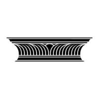 Geometric Capital Ornament, Minimalist, Architecture vector