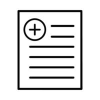 Medical report , Medical report line style icon editable stroke outline vector