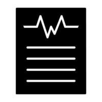 Cardiogram solid icon. Medical report illustration isolated on white. Cardiology glyph style design, designed for web and app. Eps 10 vector