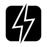 Lightning hand draw web icon . Electric power illustration sign. Energy symbol. vector