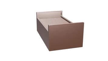 3d Bed on white background video