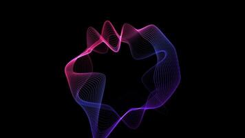 Spectrum waves multi color line on black background video
