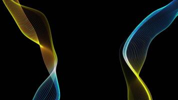 Spectrum waves lines two color on black background video