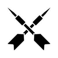Darts web icon. Dart illustration sign. javelin symbol. target web logo. vector