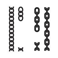 Set of chain illustration, brushes for design vector