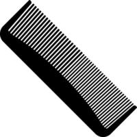 Black icon of a hair comb in minimalistic style without background vector