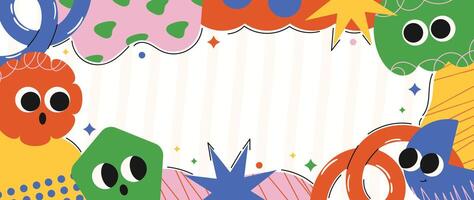 Colorful abstract shapes illustration vector