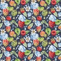 Berry and ice cream pattern design vector