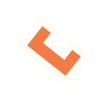Bold brutalist abstract shape sticker. Modern icon of minimal design. Geometric element, y2k style, suitable for contemporary applications. Unique figure and graphic representation for artistic vector