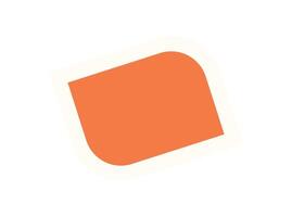 Bold abstract shape icon sticker. Modern geometric figure form. This flat element embodies brutalist style, y2k aesthetic, and graphic simplicity. Ideal for contemporary design projects and artistic vector