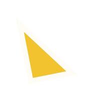 Modern abstract triangle icon sticker. Minimal geometric shape element. Bold symbol of brutalism, flat design style, ideal for contemporary art or graphic projects. A striking representation of Y2K vector