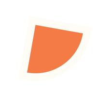 Bold brutalist abstract shape sticker. Flat geometric icon with minimal design. This graphic element serves as a unique figure in modern art, ideal for contemporary projects and creative expressions. vector