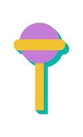 Bold abstract shape with shadow. Geometric icon and symbol in a flat style. Contemporary brutalism, graphic element, potential for modern design projects and creative uses. vector