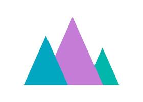 Brutalist abstract shape. Bold triangle form. Minimal element of contemporary brutalism, flat style, ideal for modern projects, branding, and creative applications. vector