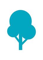 Brutalist abstract tree icon. Modern geometric figure and flat shape element. Bold y2k design, minimalist aesthetic, suitable for contemporary graphic projects and artistic expressions. vector