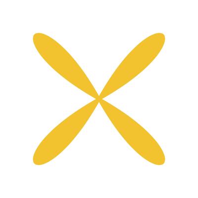 Flat abstract flower icon. Minimal shape symbol in y2k style. This brutalist design element showcases a geometric figure, an artistic icon that fits contemporary aesthetics, suitable for various