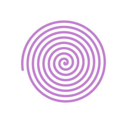 Brutalist spiral shape with a modern form. Abstract curve element in a minimal style. This icon of brutalism combines geometric aesthetics and y2k influence, suitable for various graphic projects.