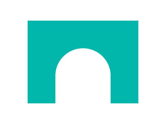Modern abstract shape icon. Minimalistic round element with a curve design. A bold symbol of brutalism, y2k aesthetics, and geometric style, suitable for various creative projects.