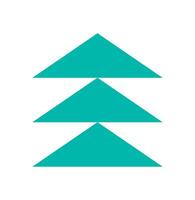 Bold minimalist triangle icon. Abstract shape element with modern form. This flat symbol reflects brutalism and y2k styles, ideal for contemporary graphic projects. vector