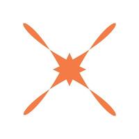 Brutalist star shape. Bold icon symbol of modern brutalism. Abstract element with flat design, contemporary aesthetic, and y2k vibe. Suitable for graphic projects and artistic expressions. vector