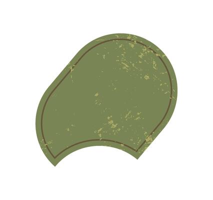 Brutalist abstract shape sticker. Unique figure with grunge texture. Modern icon, bold element, flat pattern, ideal for contemporary design projects. Perfect for creative applications and artistic