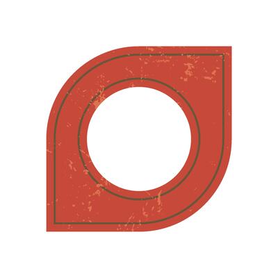 Bold abstract circle icon. Minimal shape element with grunge texture. Modern brutalism, Y2K style, perfect for contemporary design projects and creative applications.
