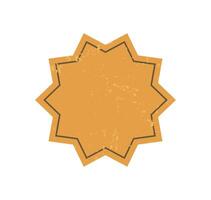 Bold star symbol. Vintage decorative shape with grunge texture. Abstract element of brutalism, y2k style, sticker design for creative projects. vector