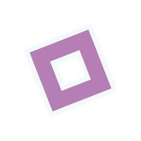 Brutalist abstract shape sticker. Bold square element in flat style. Geometric icon with brutalism influence, minimalist design, perfect for modern art projects and creative graphic applications. vector