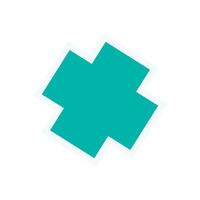 Brutalist abstract shape sticker. Modern geometric figure as a design element. This simple icon features a bold symbol of brutalism, flat style, and minimal aesthetic, suitable for contemporary vector