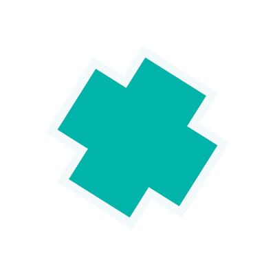 Brutalist abstract shape sticker. Modern geometric figure as a design element. This simple icon features a bold symbol of brutalism, flat style, and minimal aesthetic, suitable for contemporary