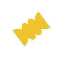 Modern abstract bubble shape sticker. Decorative curve element with a flat design. A unique icon symbolizing contemporary art, this brutalist graphic finds potential usage in various creative projects vector