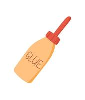 Glue tool for craft and DIY activities, ideal for various creative projects and supplies. Cartoon illustration in flat design, suitable workshops, schools, craftwork equipment. vector