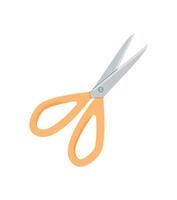 Flat scissors tool for craft and DIY activity. Simple equipment for creative hobbies and hands projects. Concept of handmade craftwork, ideal school workshop use. vector