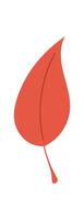 Flat leaf decoration in a simple style, perfect for craft and DIY projects. Concept of creative hand activities and handmade elements. Ideal for children's art classes or craft workshops. vector