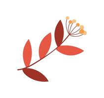 Colorful flower and leaf design in flat style, perfect for DIY projects or craft activities. Concept of creative expression, decoration, and artistic hobbies, suitable for children's workshops or art vector