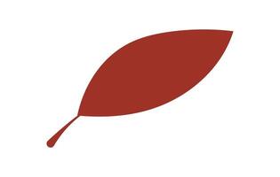 Simple leaf element in flat style for decoration and craft. Cute doodle art suitable for childrens activities, DIY projects, and creative workshops. Concept of handmade crafts artistic expression. vector