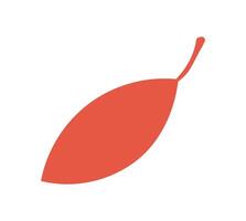 Simple leaf decoration as a flat icon, representing craft and art in a creative style. Concept of DIY and handmade elements, suitable for projects activities related to children schools. vector