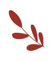 Simple leaf decoration in flat style, cute character design with vibrant color. Concept of nature, craft, and creativity, ideal for DIY projects or artistic activities. vector