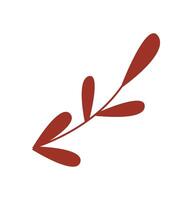 Flat leaf element with plant design for craft activity or decoration. Cute character in DIY school project style. Concept of creativity, art, and hands activities for children. vector