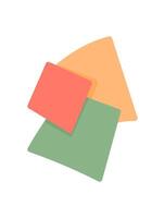 Color paper for creative craft workshop with handmade projects and tools. Fun activity for children in class setting. Concept of DIY, art, and creativity, flat visual style. Suitable for educational vector