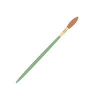 Flat brush tool for art and craft activities. Handmade tool for creative projects and DIY tasks. Concept of simple design, ideal school or hobby activities. vector